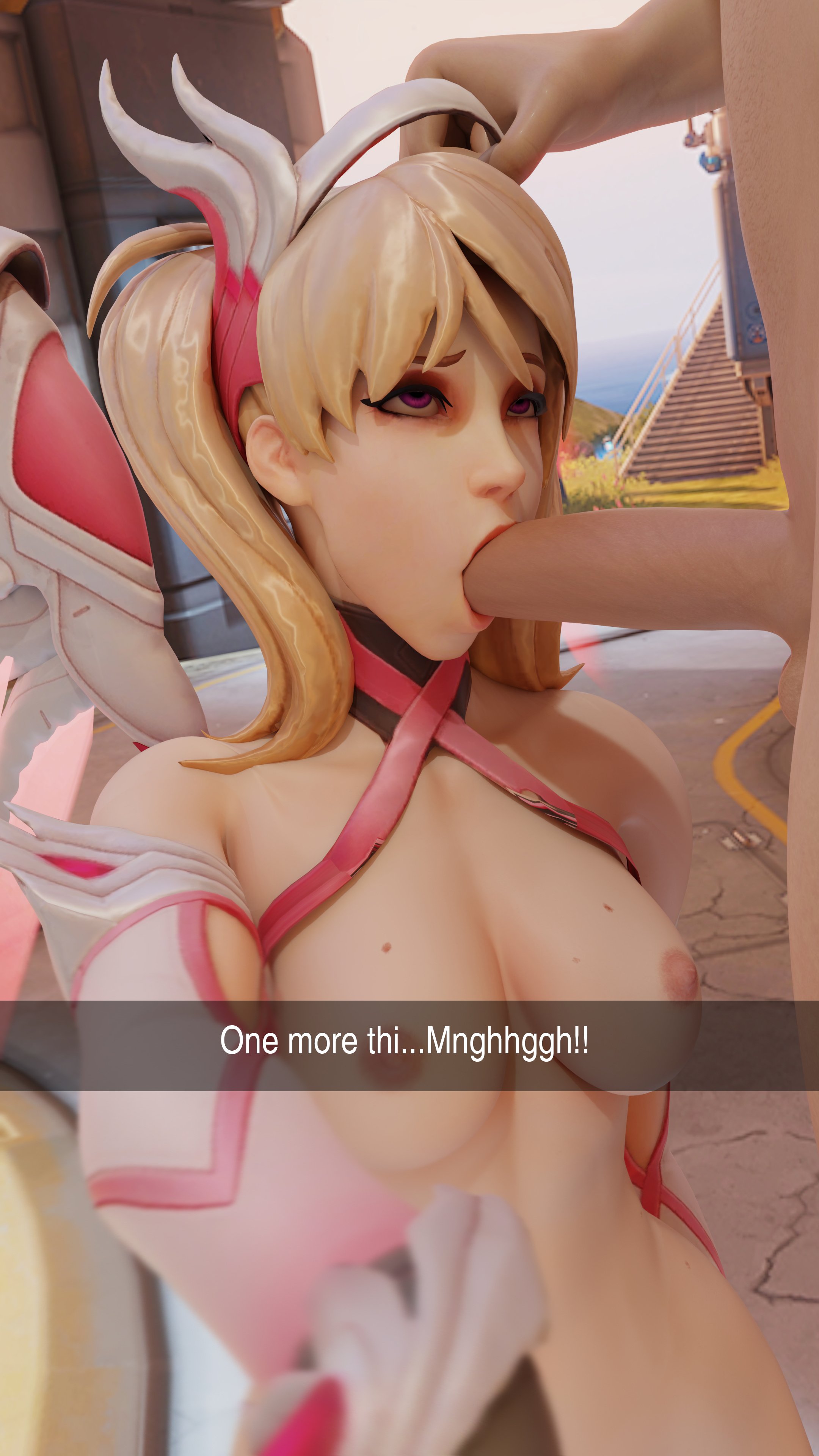 Pink Mercy in a seductive pose